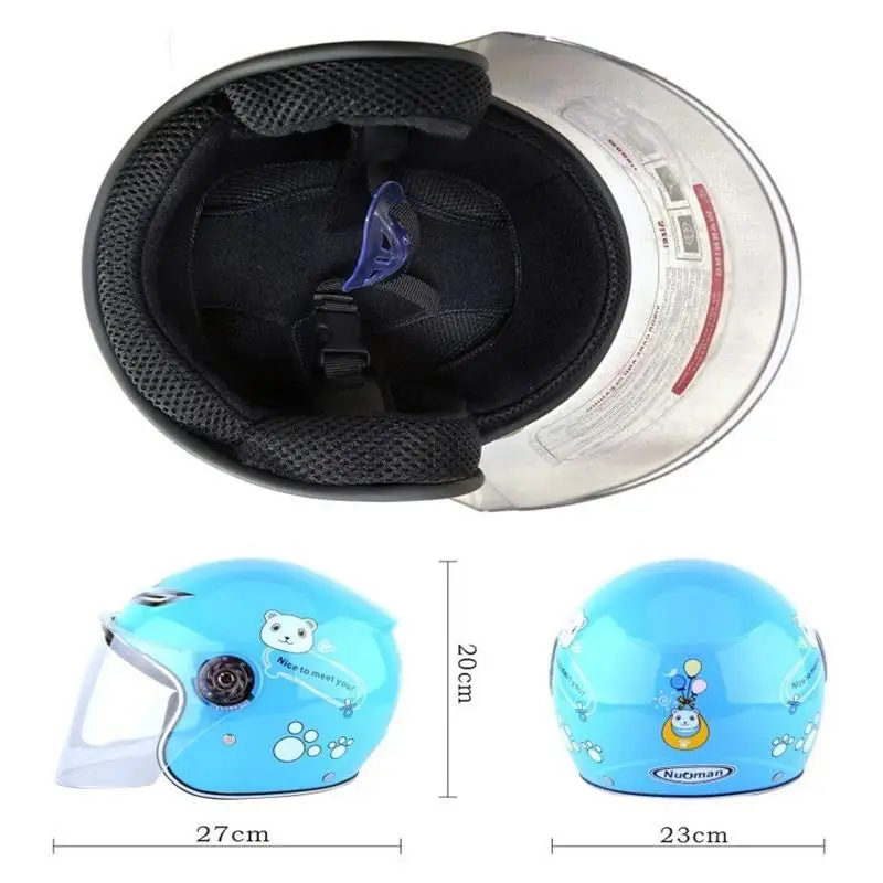 Motorbike Children Helmet with Transparent Windshield Half Face Warm Winter Windproof Motorcycle for Kids Boy Girl | Автомобили и