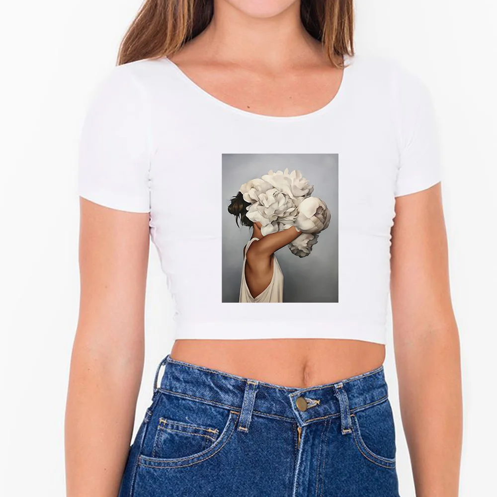 Женский топ с коротким рукавом BLINGPAW сексуальная Базовая футболка укороченные