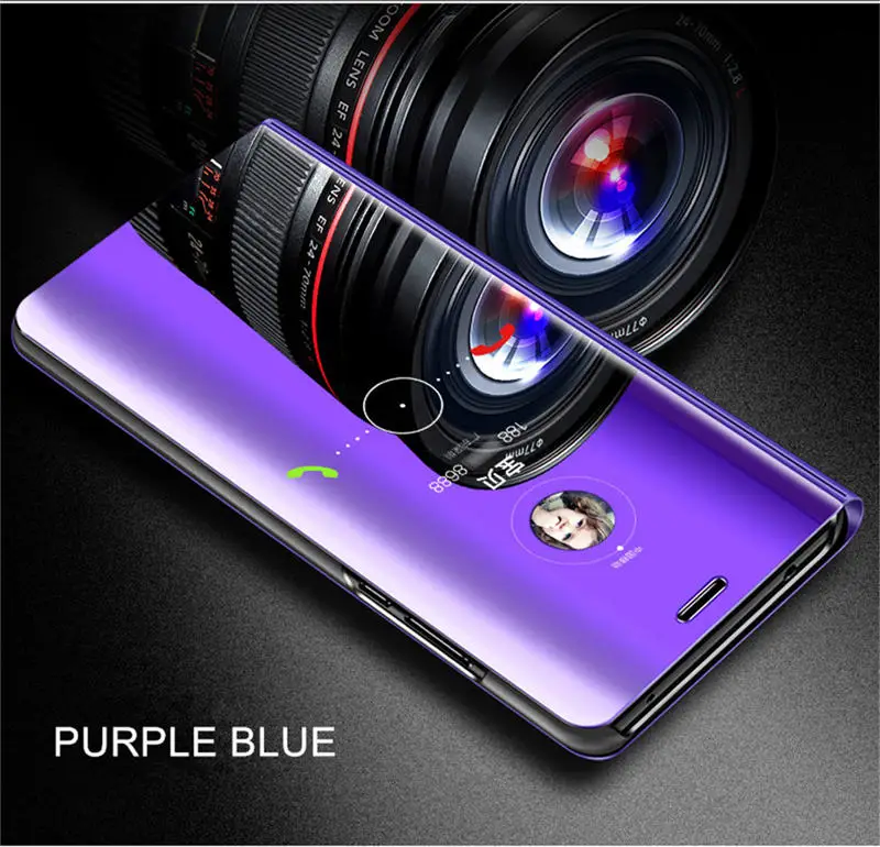 Purple Auroras для vivo Y93 Lite чехол подставка держатель флип зеркало вид для vivo y93 lite противоударный vivo чехол - Цвет: Purple