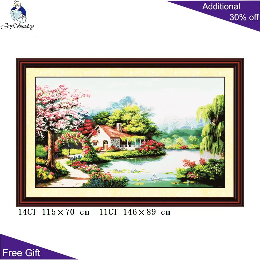 Набор для вышивки крестиком Joy Sunday F058F061F092F121 14CT 11CT | Дом и сад