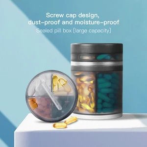 large room rotate pill medicine box storage box sorting medicine case tablet storage device drug compartment adjustable storage free global shipping