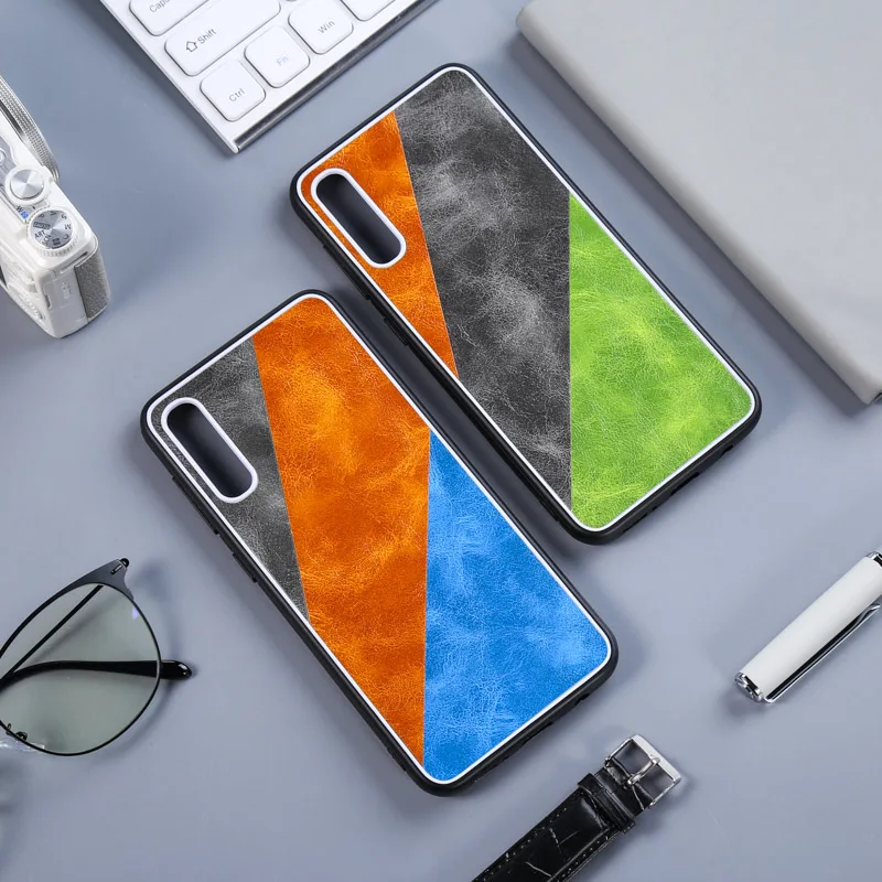 

Leather Phone Case For Samsung Galaxy A50 Case Fashion Soft Back Cover Cases Capa For Samsung A70 A 50 70 Case Cover Bumper