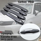 Глянцевый черный чехол для ручки двери из углеродного волокна, автомобильные аксессуары для Toyota Corolla E160 2012 2013 2014 2015 2016 2017 2018 2019