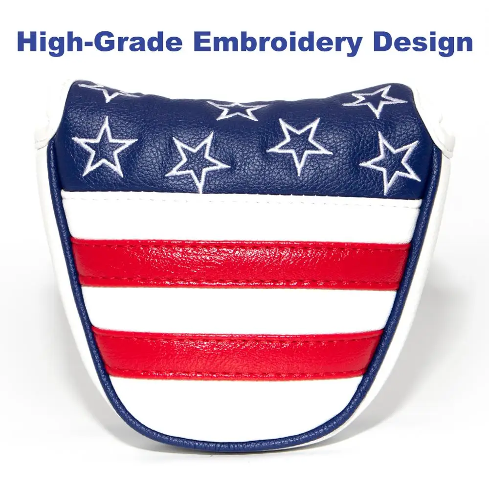 Чехол на голову с изображением клюшки для гольфа флага США молоткообразного