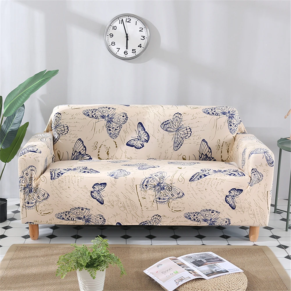 Universal Sofa Slipcover Stretch Elastic Flower Printed Anti-Dust Covers All-inclusive Couch Towel for Living Room Bedroom | Дом и сад