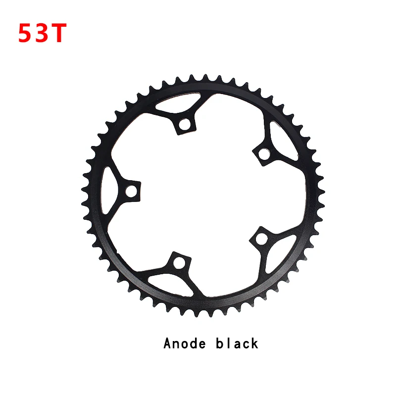 53T Black Dead flying велосипед 39T 44T 46T 48T 53T MTB велосипедный кривошипный шатун дисковая цепь колеса зубной срез запчасти - Цвет: 53T Black