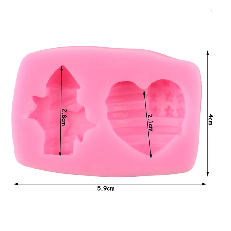 Патриотический 3d-фейерверк наклейка для кексов Топпер помадка Украшение Тортов