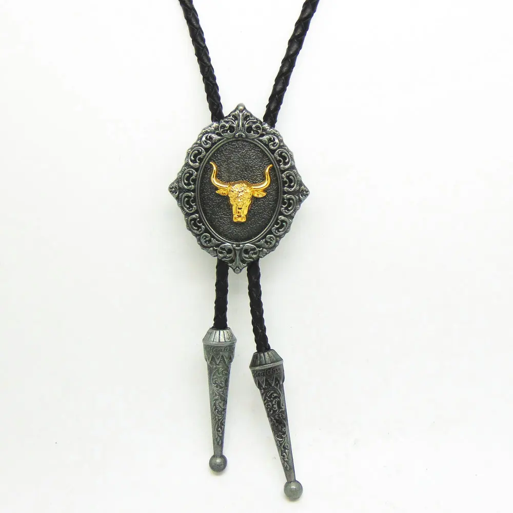 Американский ручной работы оригинальный Боло галстук голова быка лошади Орла