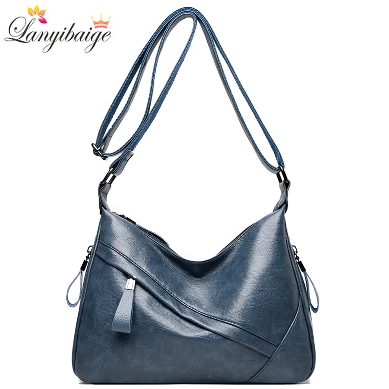 

Вместительная женская сумочка из кожи, повседневные женские сумки через плечо, Роскошный дизайнерский саквояж на плечо