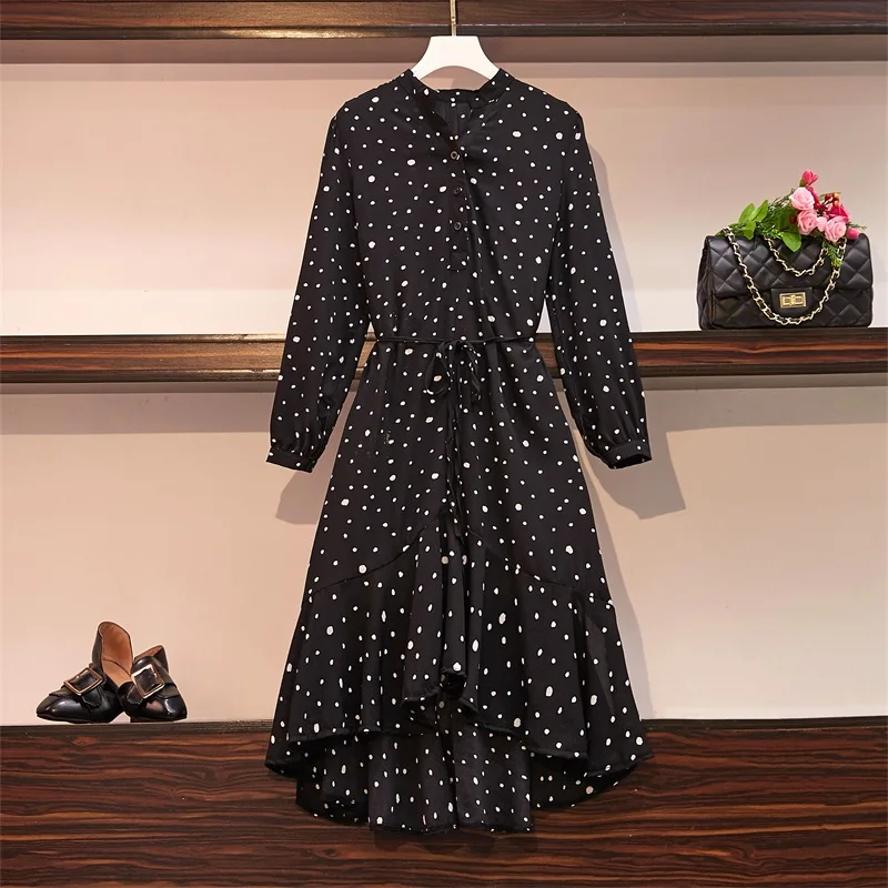 Женское платье рубашка с оборками осень 2020 Модные свободные повседневные