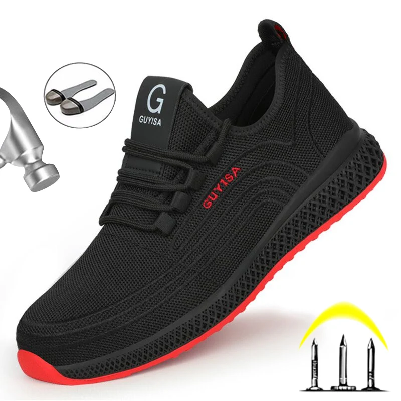 

Men's Safety Shoes Steel Toe Work Safety Boots Work Shoes Puncture-Proof Work Boots Breathable Men Boots Plus Size Free Shipping