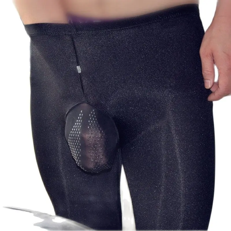 Тянущиеся тонкие мужские брюки на весну осень черные леггинсы гей наколенники