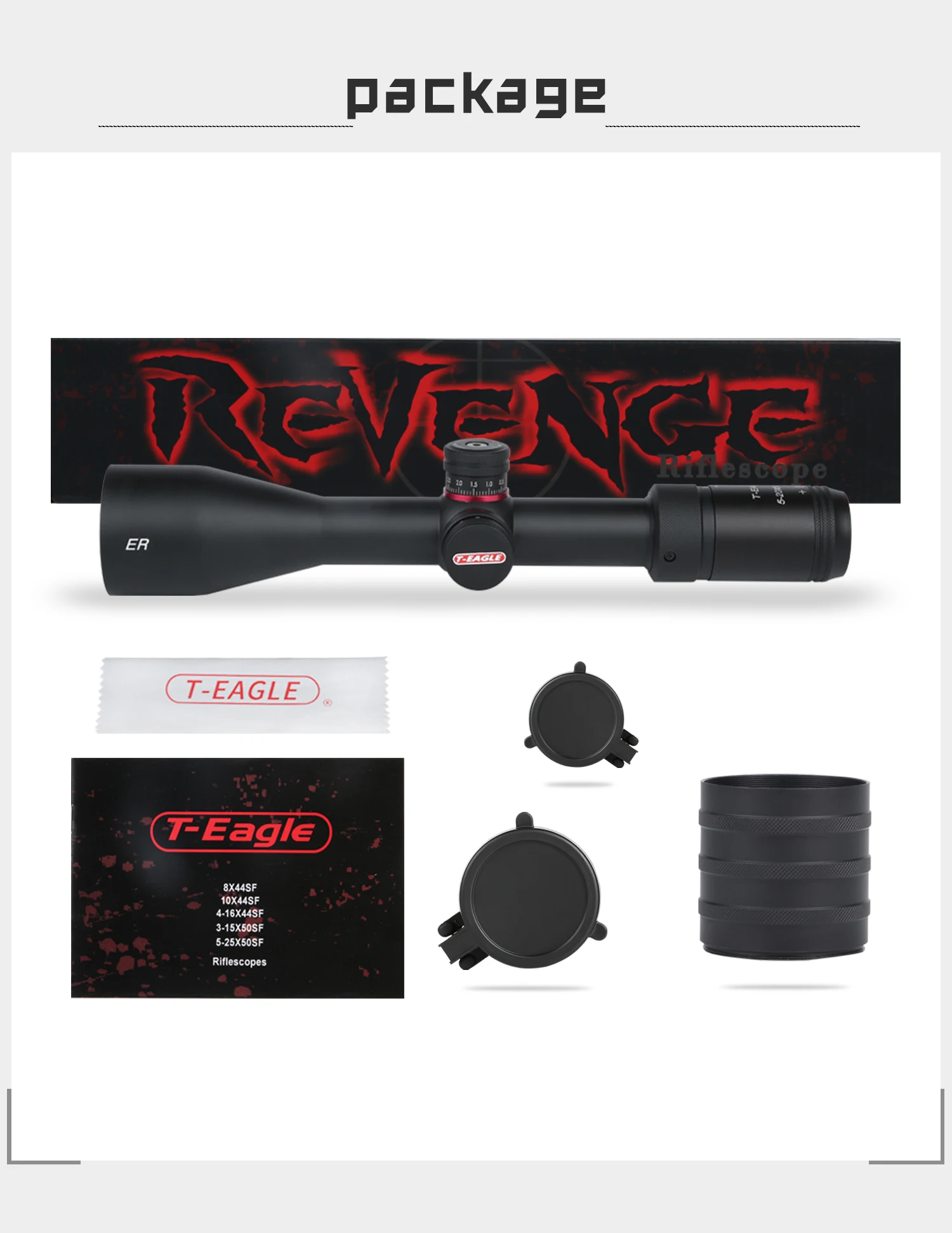 Оптический прицел для винтовки T-eagle ER 5-20X50 Sfir оптический верлихте стекло боковой