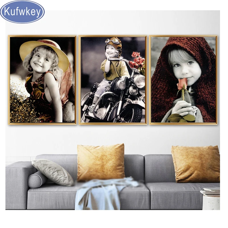 

Photo Custom Diamond Embroidery girl Full Round Diamond Painting Cross Stitch square Rhinestone mosaic Diamond Kit Birthday gift