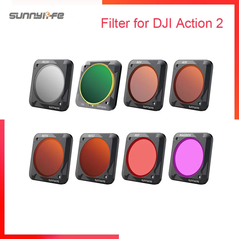 

Filter for DJI Action 2 Camera CPL UV ND SART NDPL NIGHT Filters Aluminium Optical Glass Lens for DJI OSMO Action 2 Accessories