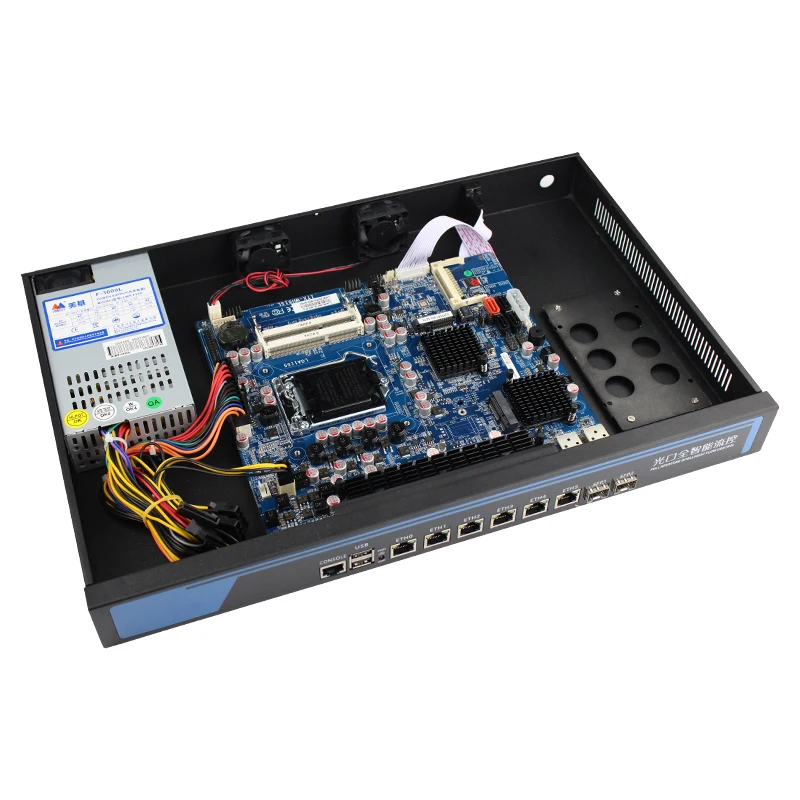 1U стойка для монтажа Intel Xeon E3 1225 B75 6LAN Core Barebone брандмауэр pfsense Мини ПК minicomputer Mikrotik 2