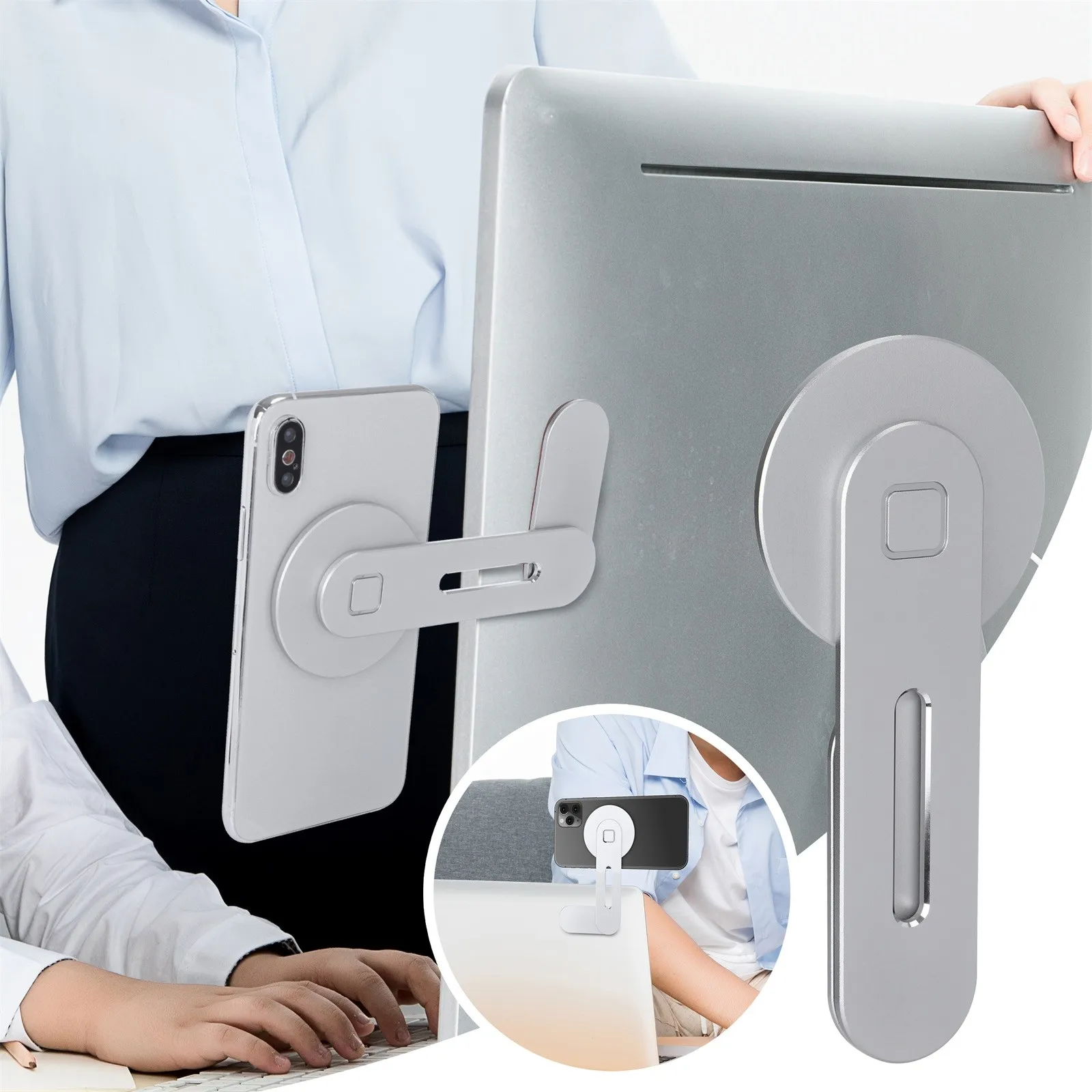 Расширительный кронштейн для ноутбука настольный Магнитный из алюминиевого