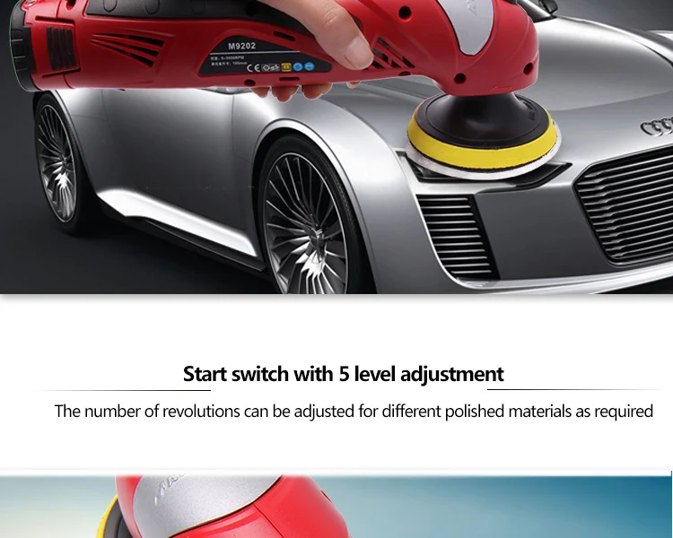 

Angle Grinder 12V Lithium Battery charging polish machine Car Polisher Cleaner Wireless Portable Adjustable speed Waxing Machine