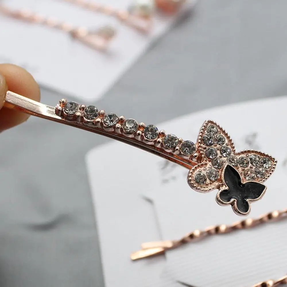 3 шт./компл. элегантная квадратная круглая заколка для волос с кристаллами и