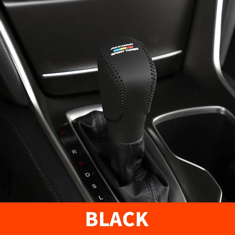 Black line 1pcs Кожа переключения передач Зубчатый редуктор переключения передач крышка набор передач украшение модификация для Honda Accord 10th - Название цвета: Black line 1pcs
