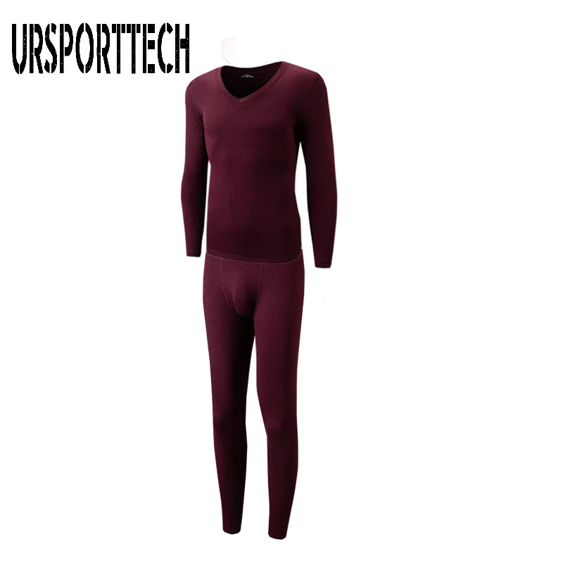 URSPORTTECH Mens Thermal Underwear Set Winter Long Johns Thick Warm Thermo Underwear Men Thermal Pants Winter Clothes Men Sets