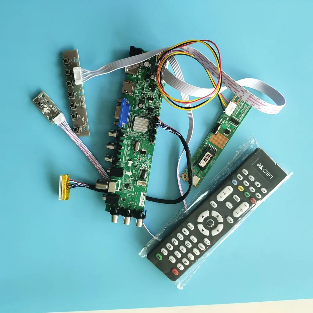 

Kit for B154EW01 V5/V6/V7/V8/V9/VC 1 CCFL LCD Panel Controller board 1280X800 TV VGA USB AV DVB-C DVB-T Digital HDMI remote