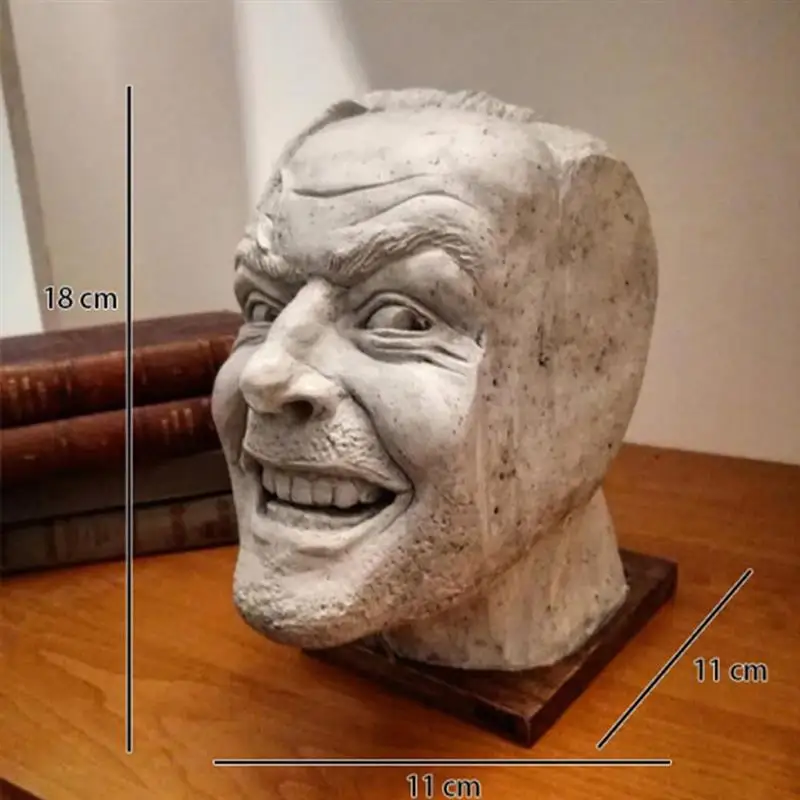 

Sculpture Of The Shining Bookend Library Heres Johnny Sculpture Resin Desktop Ornament Book Shelf B88