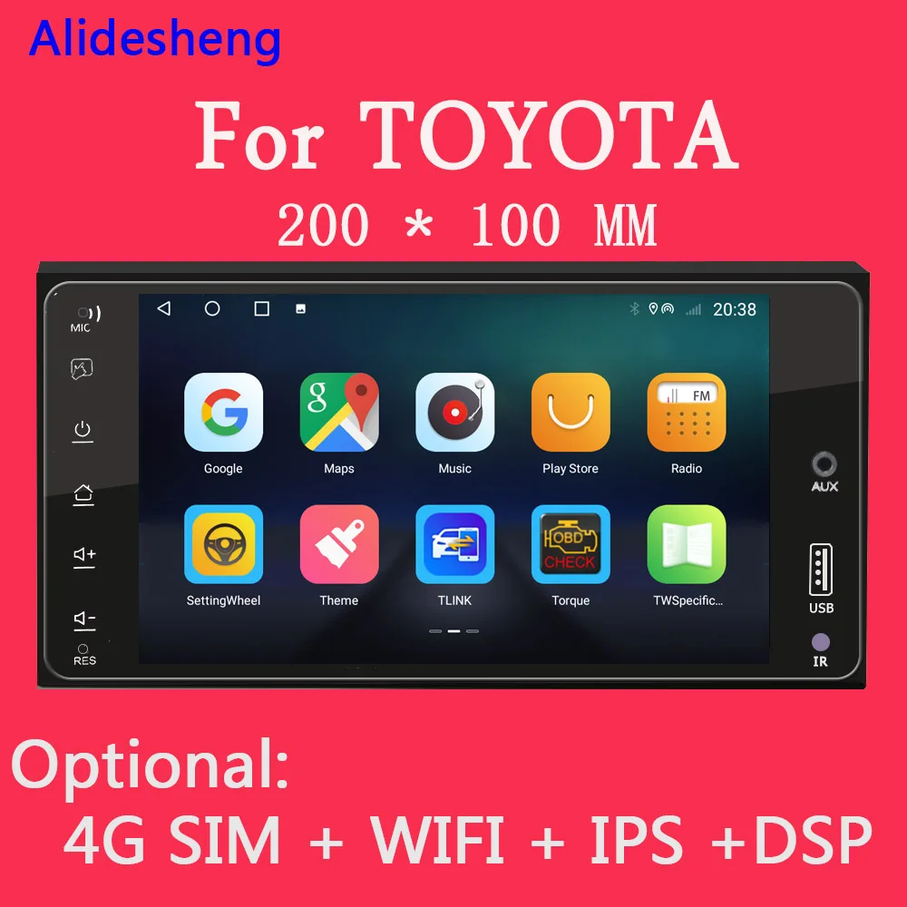 Автомагнитола для Toyota VIOS мультимедийный проигрыватель CROWN CAMRY HIACE PREVIA RAV4 Corolla Verso