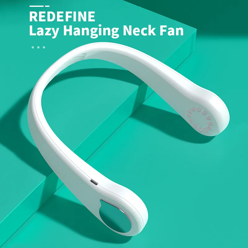 Портативный мини вентилятор для шеи с usb портом перезаряжаемый аккумулятор
