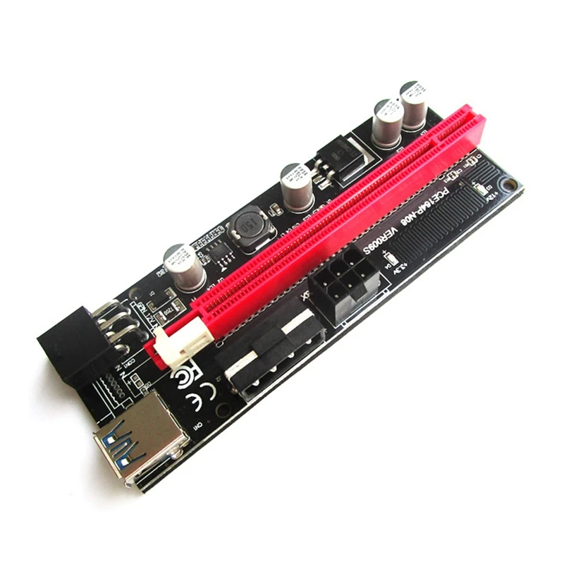 6 шт VER009S USB 3 0 PCI E Экспресс 1X 4X 8X 16X расширитель Riser карта адаптера SATA 15Pin до Pin