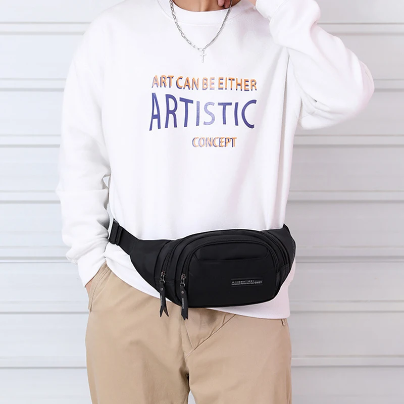 Повседневная мужская поясная сумка Новое поступление трендовая дорожная через