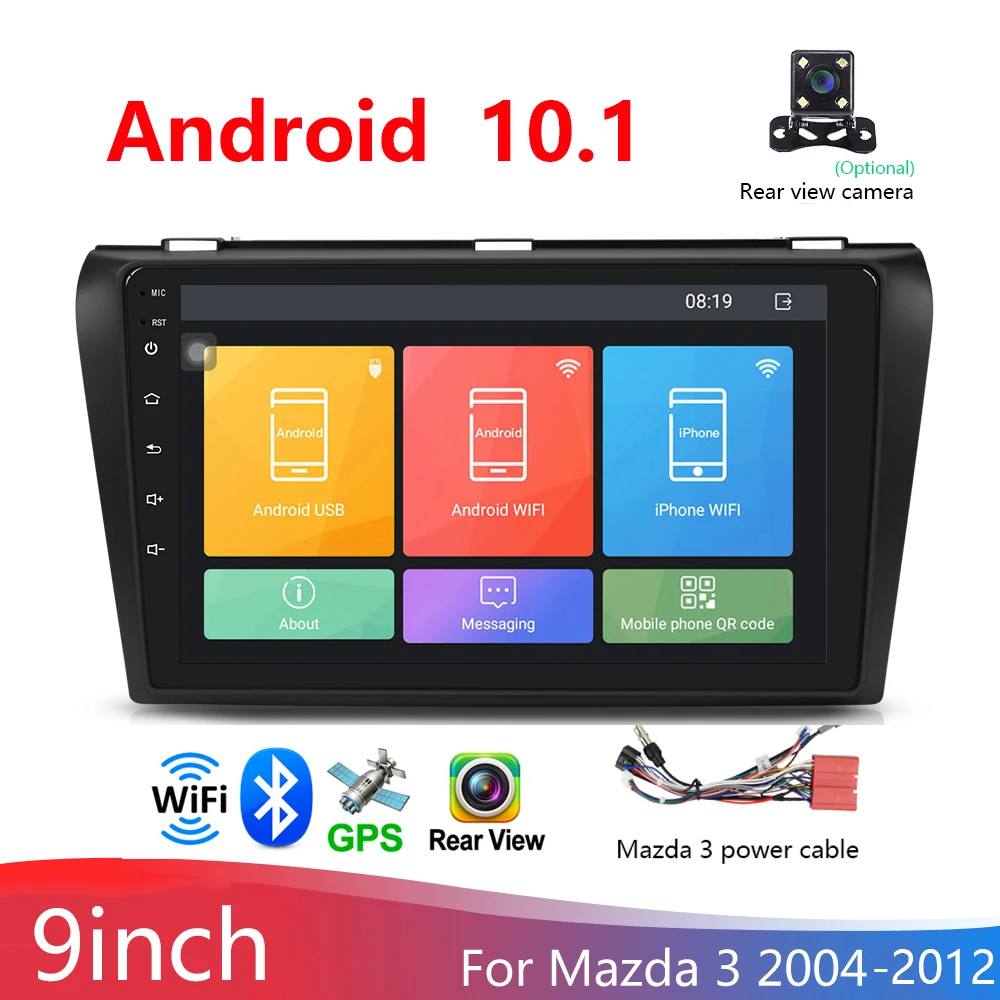 Автомагнитола для Mazda 3 2004 2012 Android 10 DVD GPS 2 + 16 ГБ Wi Fi 4 ядра|Автомагнитолы| |