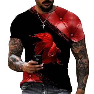 lucky clothing koi 3d printed t shirt street fashion trend top comfortable casual clothing lycra cotton material summer new top free global shipping