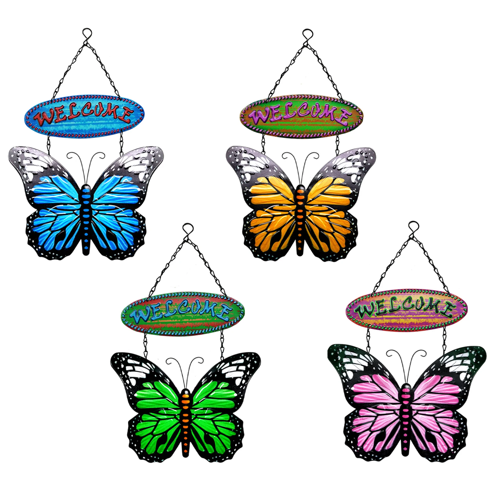 

Кованая Железная Бабочка, металлический знак приветствия, украшение для сада, улицы и помещений, настенное украшение, Декор для дома, Ретро ...