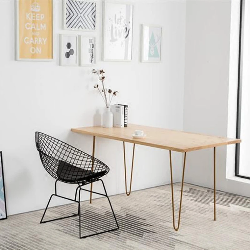 Простой скандинавский кофейник простой обеденный стол из массива дерева чайный