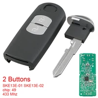 2 buttons 433mhz keyless smart remote car key fob with id46 pcf7952 chip g8d 644m key e fit for mitsubishi lancer outlander asx