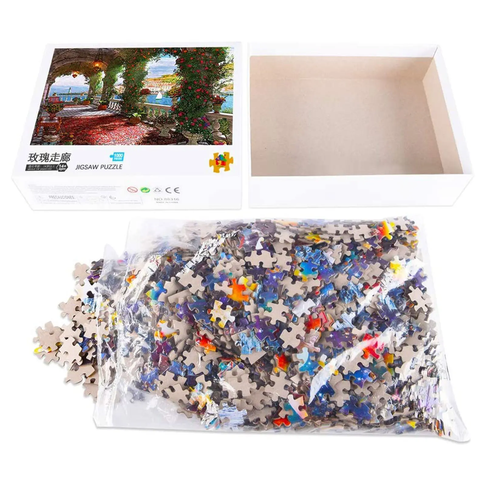 

Thick Paper 1000 Pcs Jigsaw Puzzles Space Traveler Rainbow Twilight City Educational Puzzle Toys For Gift Relaxing