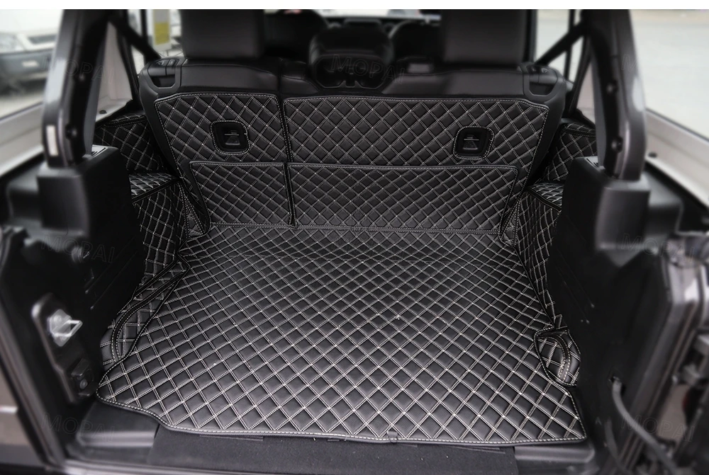 MOPAI коврики для Jeep Wrangler JL+ кожа грузового лайнера автомобиля задний багажник ноги коврики для Jeep JL Wrangler аксессуары