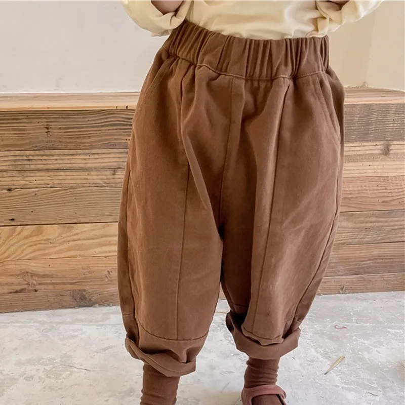 

Новинка Весна 2022, Детские повседневные брюки, детские универсальные брюки, модные свободные шаровары для малышей, мальчиков и девочек, хлоп...