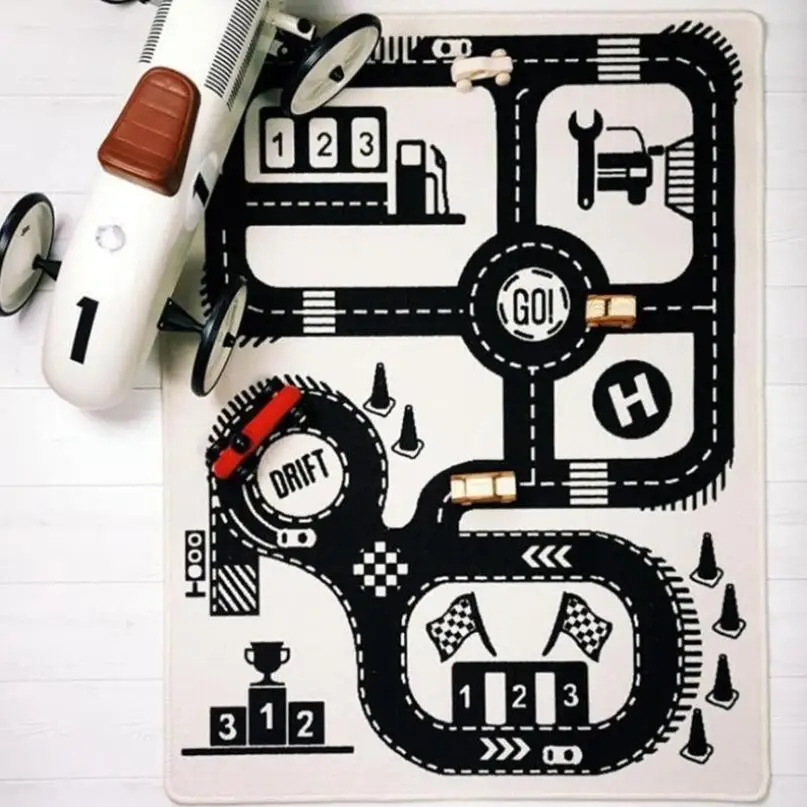 Детский коврик для ползания приключения одеяло леса дорожный трек игровой