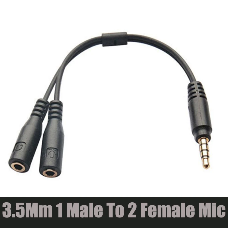 3 5 мм стерео аудио разветвитель Кабель для компьютерного разъема 1 штекер на 2