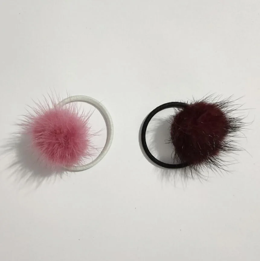 Резинки для волос с помпоном 20 шт. GR113 | Аксессуары одежды