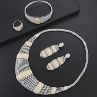 larrauri brand 2019 hot luxury women wedding wedding jewelry sets dubai african costume cubic zirconia statement jewelry sets