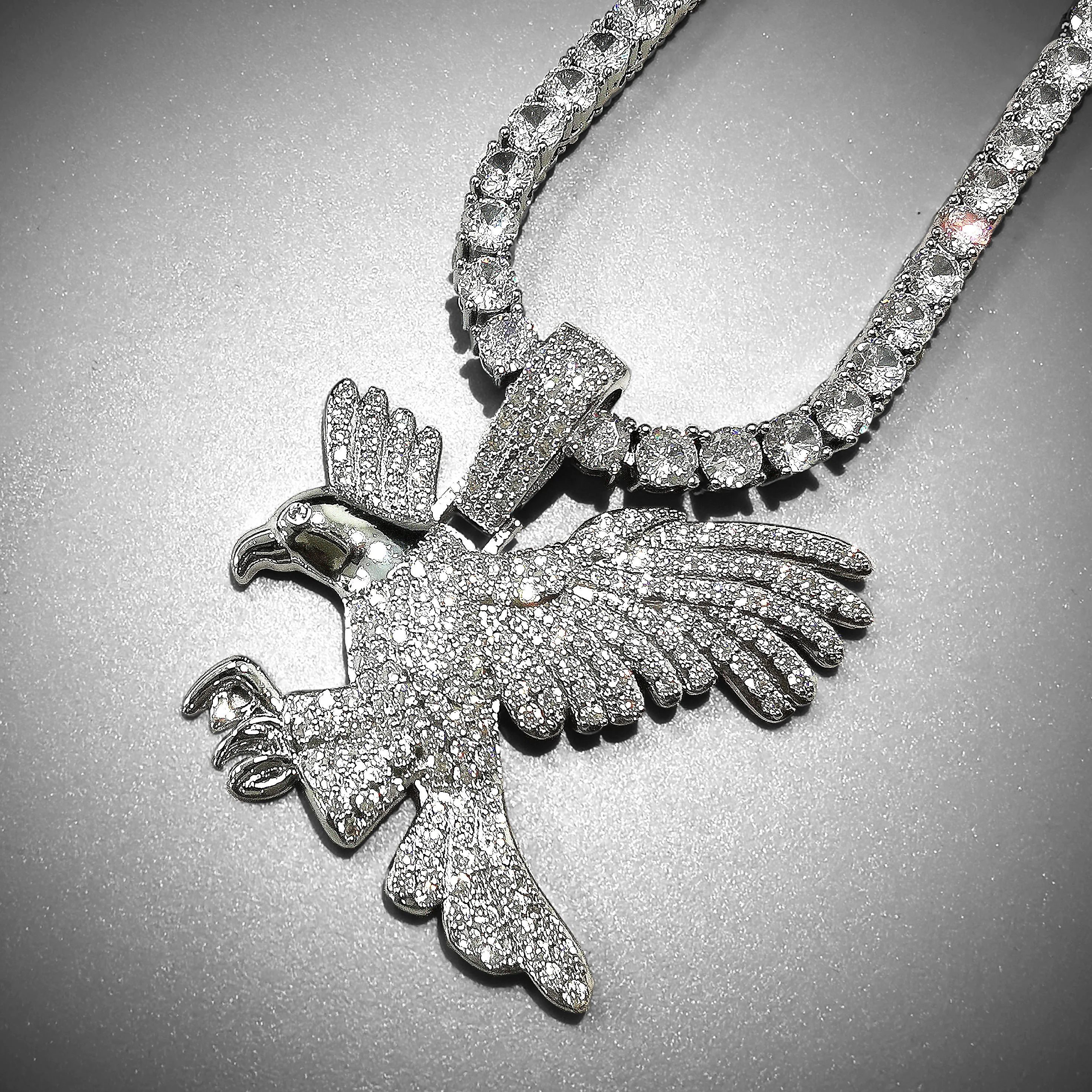

Кулон Bling Eagle, 2 цвета, циркониевые ожерелья с микрозакрепкой, модные ювелирные изделия в стиле хип-хоп для мужчин, подарок