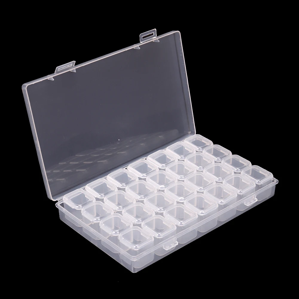 Коробка для алмазной вышивки 28 слотов алмазная живопись инструменты крестом