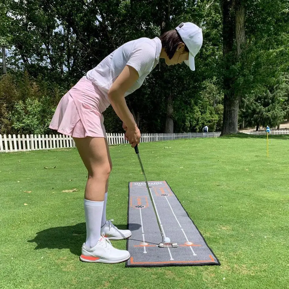 en Ucuz Golf Vuruş Yeşil Atıcı Mat Golf Aksesuarları Kapalı Golf Taşınabilir Kadife Uygulama Mat 3 Metre Eğitim Yardımları Battaniye Seti Yeni
