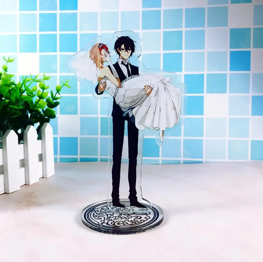 as pictured Аниме бангоу страй собаки Osamu Dazai Doppo Kunikida акриловая подставка фигурка настольное украшение Коллекция Модель игрушки куклы Подарки - Цвет: as pictured