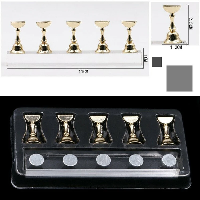 

Nail Practice Train Display Stand False Nail Tip Rest Holder Magnetic Manicure Crystal Nail Art Polish Display Manicure Tools