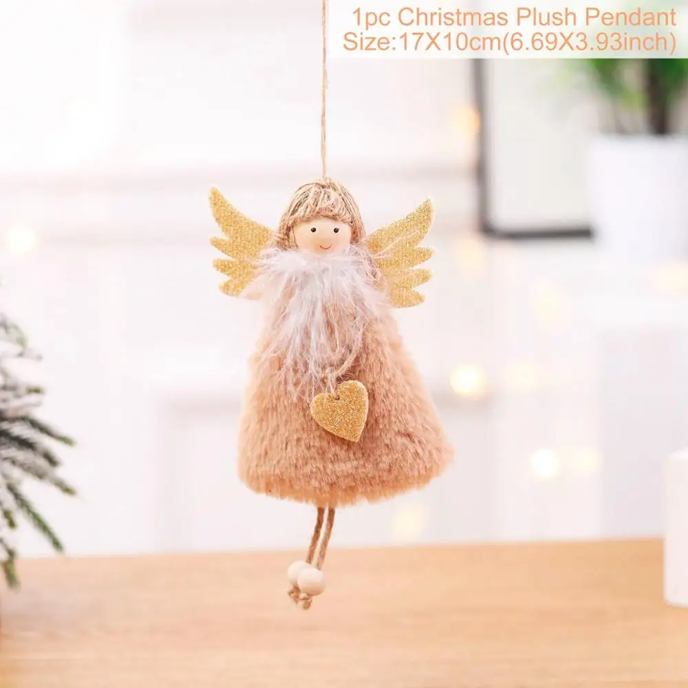 Christmas Doll 7 QIFU Diy деревянное украшение "Лось" Рождественские украшения для дома рождественские украшения Navidad подарки для детей счастливый год - Цвет: Christmas Doll 7