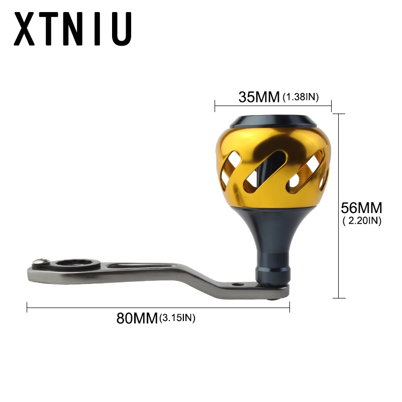 EKfan Рыболовная катушка из алюминиевого сплава ручка Внешний диаметр 35 мм 8*5